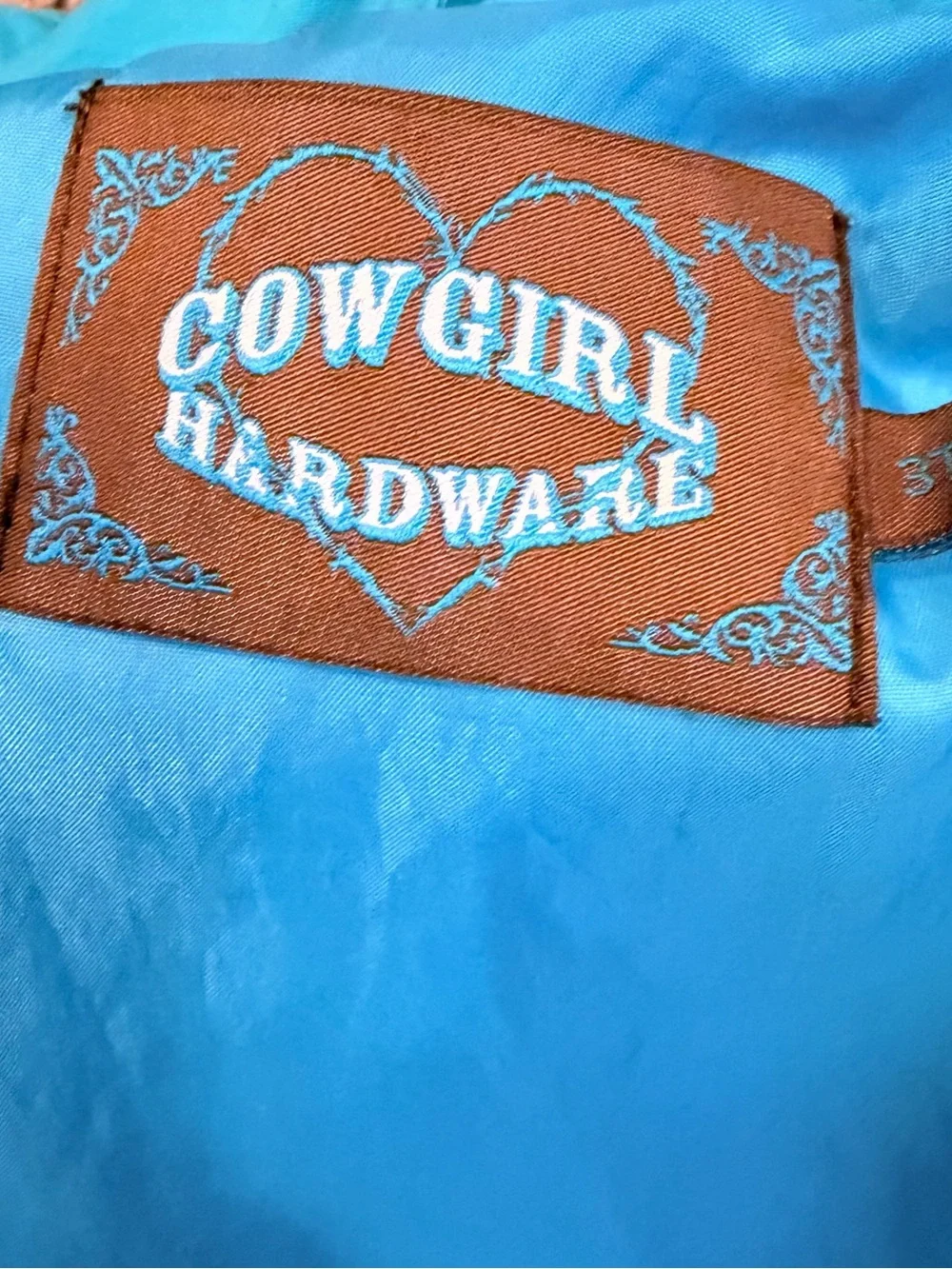 🌹Cowgirl Hardware Kids Teal Puffer Vest